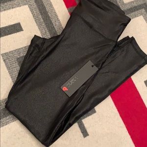 The best vegan leather look high waisted leggings